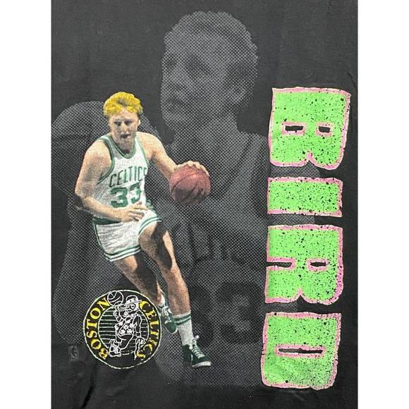 Vintage 90's Boston Celtics Larry Bird Salem Sportswear Size Medium T Shirt - Picture 1 of 5